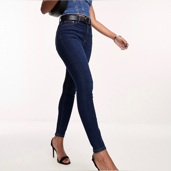 💙FINAL SALE💙 Topshop Jamie Skinny Jeans Dark Wash Size 26 – High Rise Stretch - Picture 1 of 10